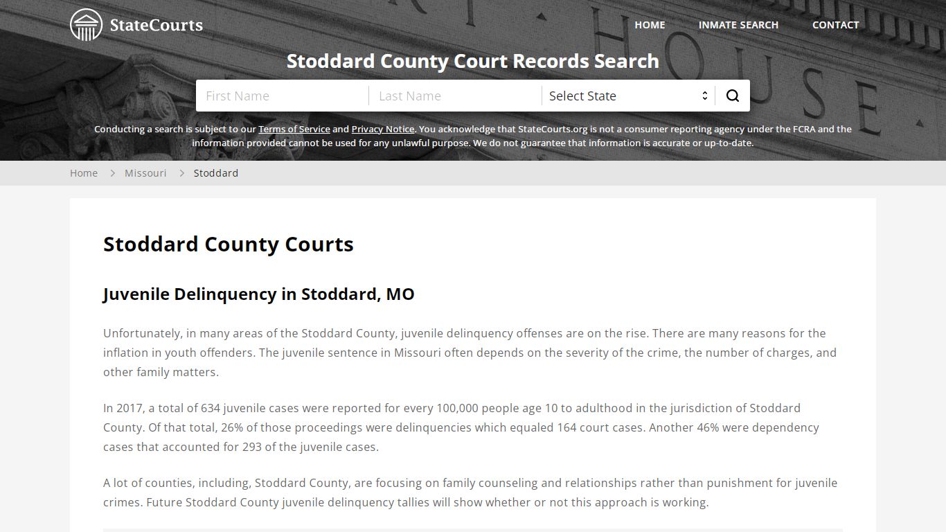 Stoddard County, MO Courts - Records & Cases - StateCourts